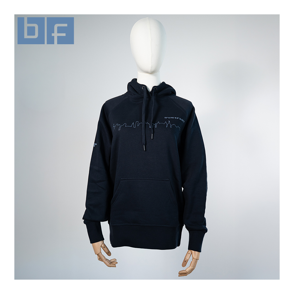 Bockermann Fritze | Damen Kapuzen Sweater "Skyline" in der Farbe navy