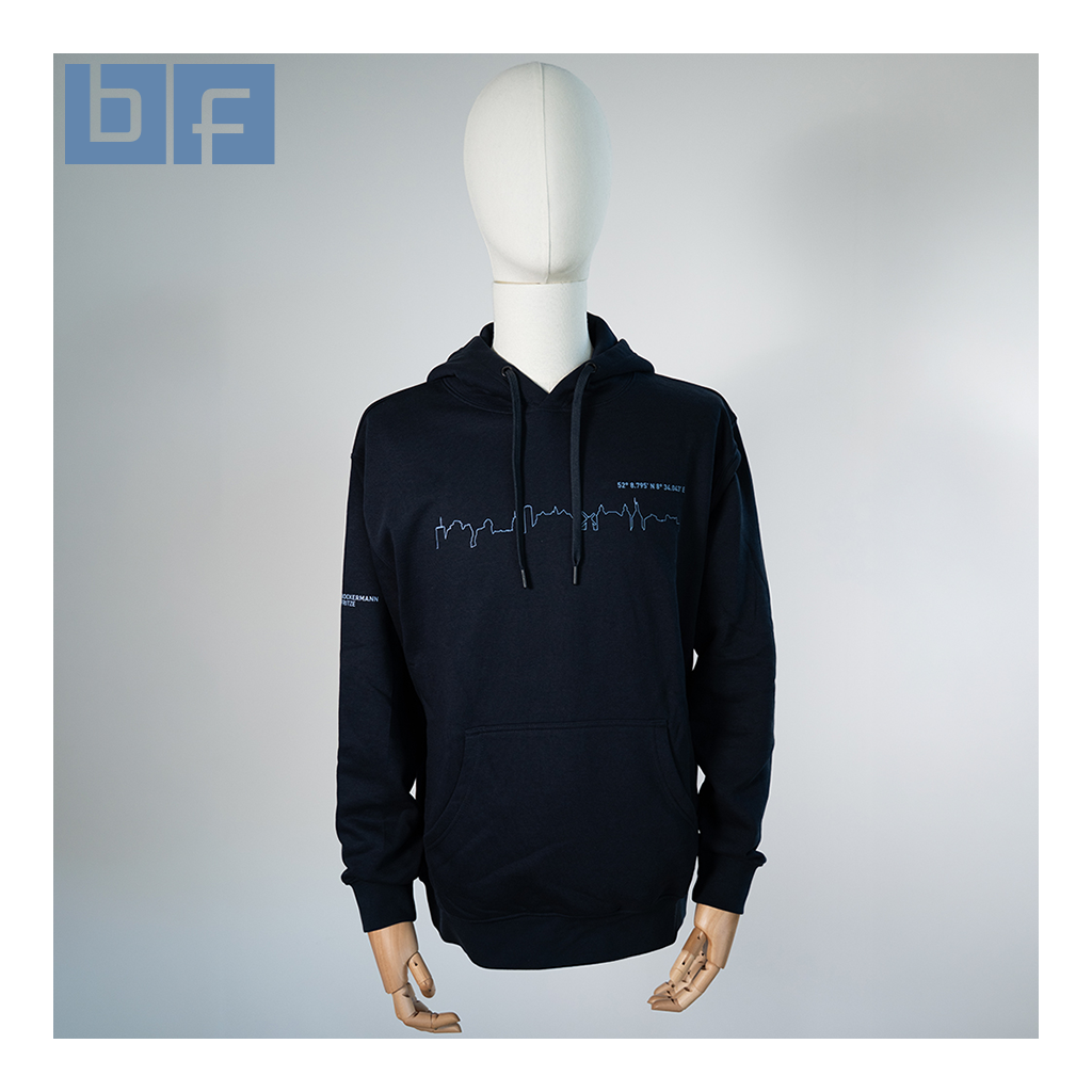 Bockermann Fritze | Herren Kapuzen Sweater "Skyline" in der Farbe navy