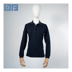 Bockermann Fritze | Damen Piqué Polo langarm in der Farbe navy | Stick