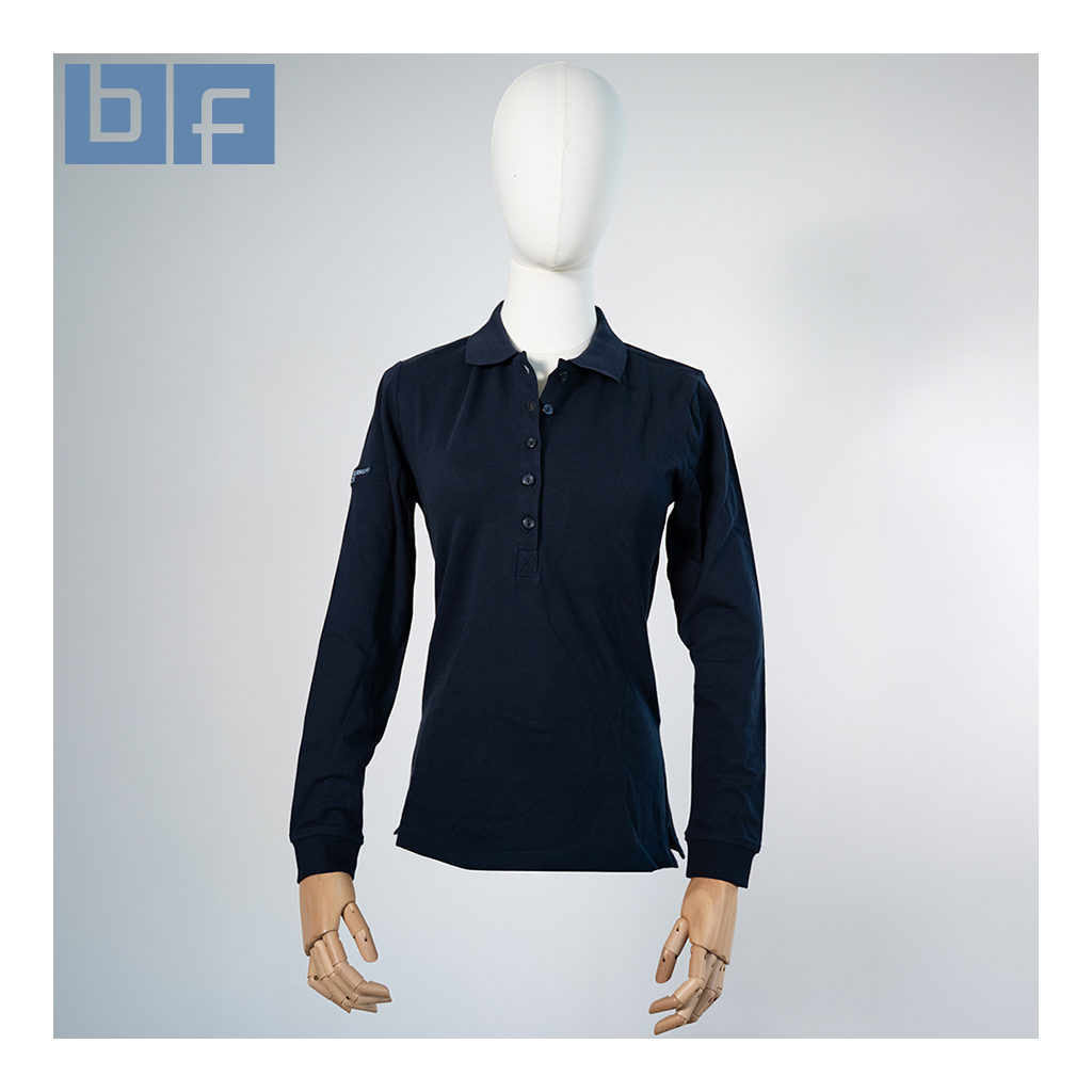 Bockermann Fritze | Damen Piqué Polo langarm in der Farbe navy | Stick