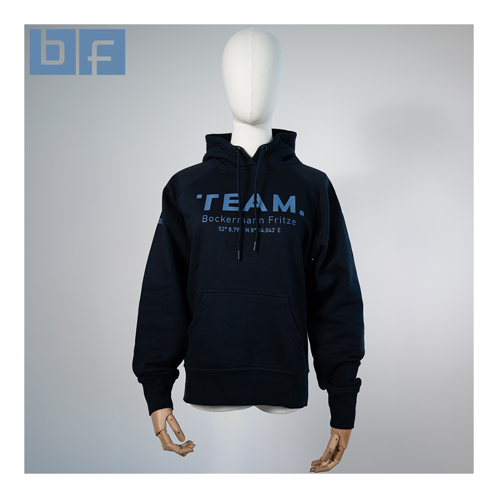 Bockermann Fritze | Damen Kapuzen Sweater "TEAM" in der Farbe navy