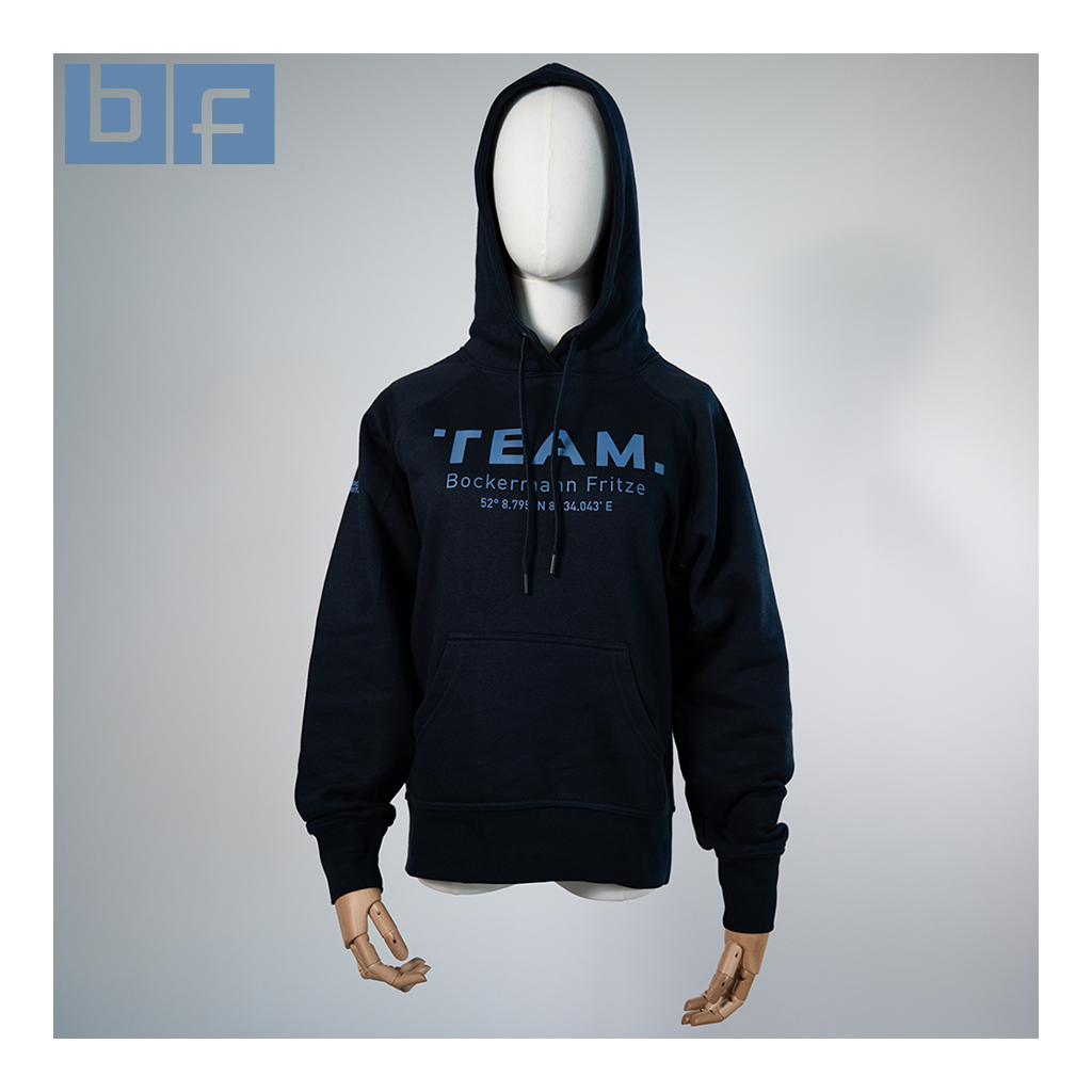 Bockermann Fritze | Damen Kapuzen Sweater "TEAM" in der Farbe navy – Bild 3